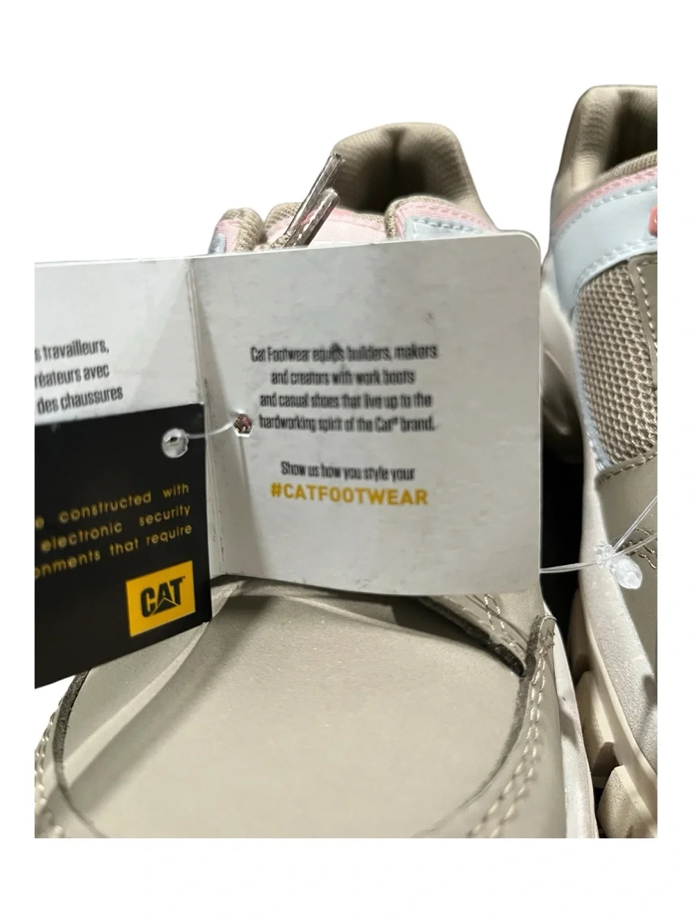 CAT NWT Caterpillar Sport Beige and Subtle Pink Women's Sneakers. SIZE 8. W